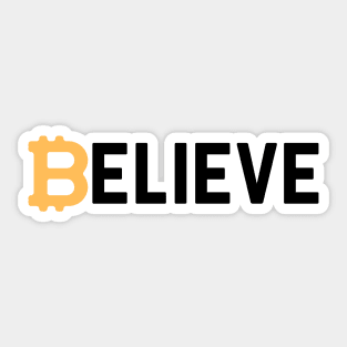 Bitcoin Believe Cryptocurrency Buyer Gift Sticker